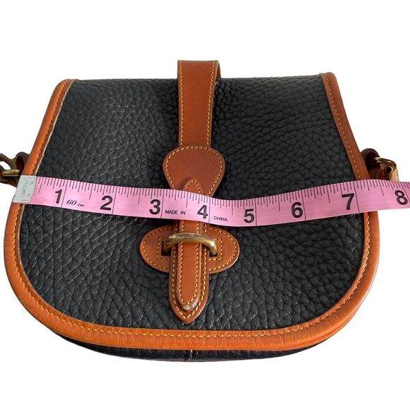 Dooney and Bourke ~Vintage ~ black with tan ~ crossbody bag ~ made in USA - Picture 12 of 12